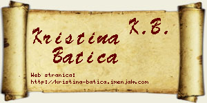 Kristina Batica vizit kartica